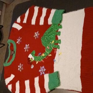 ****Dinosaur Christmas sweater Size XL